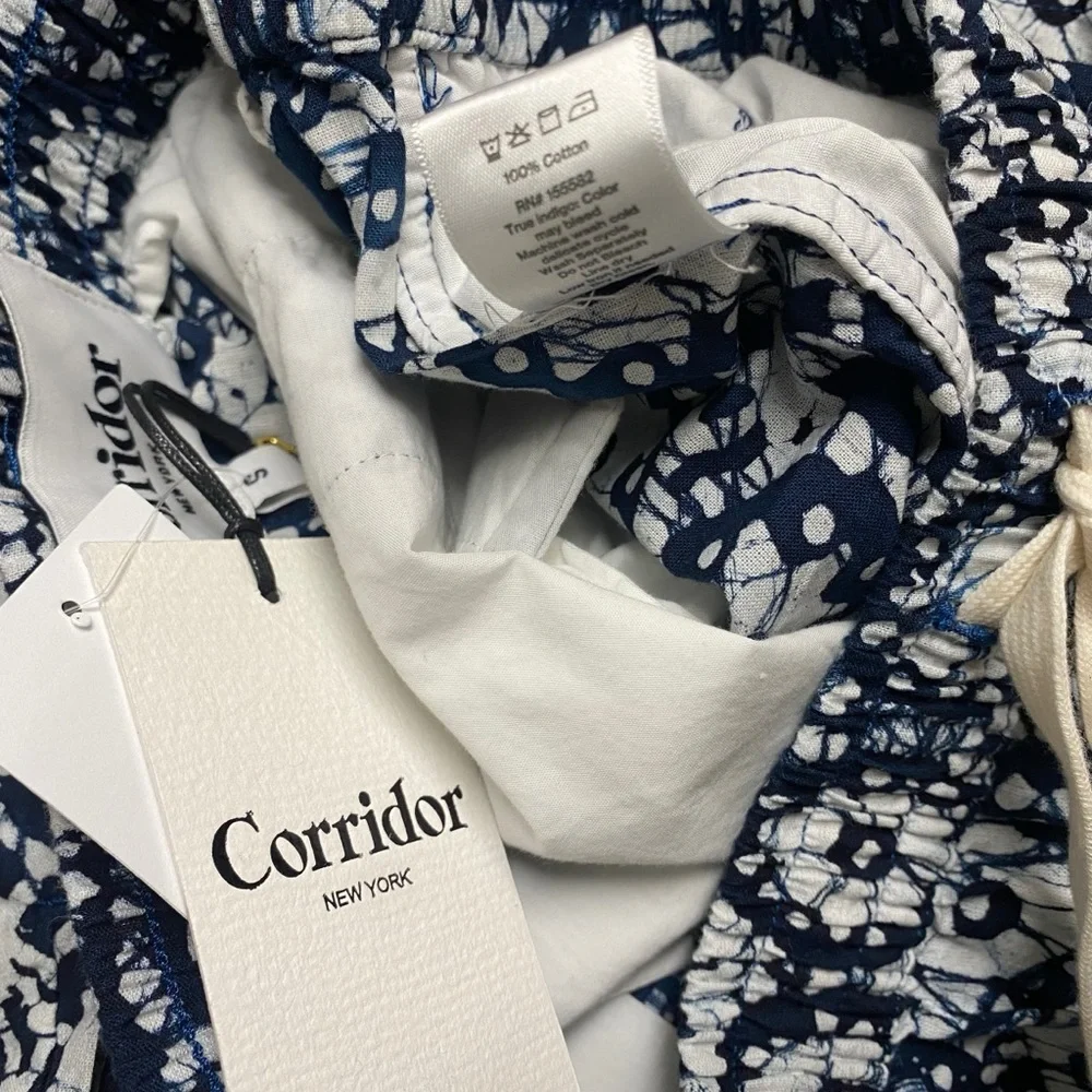 Corridor NYC Drawstring Shorts Mens Unisex Size S Blue Navy Cotton Drawcord NEW - Picture 12 of 12